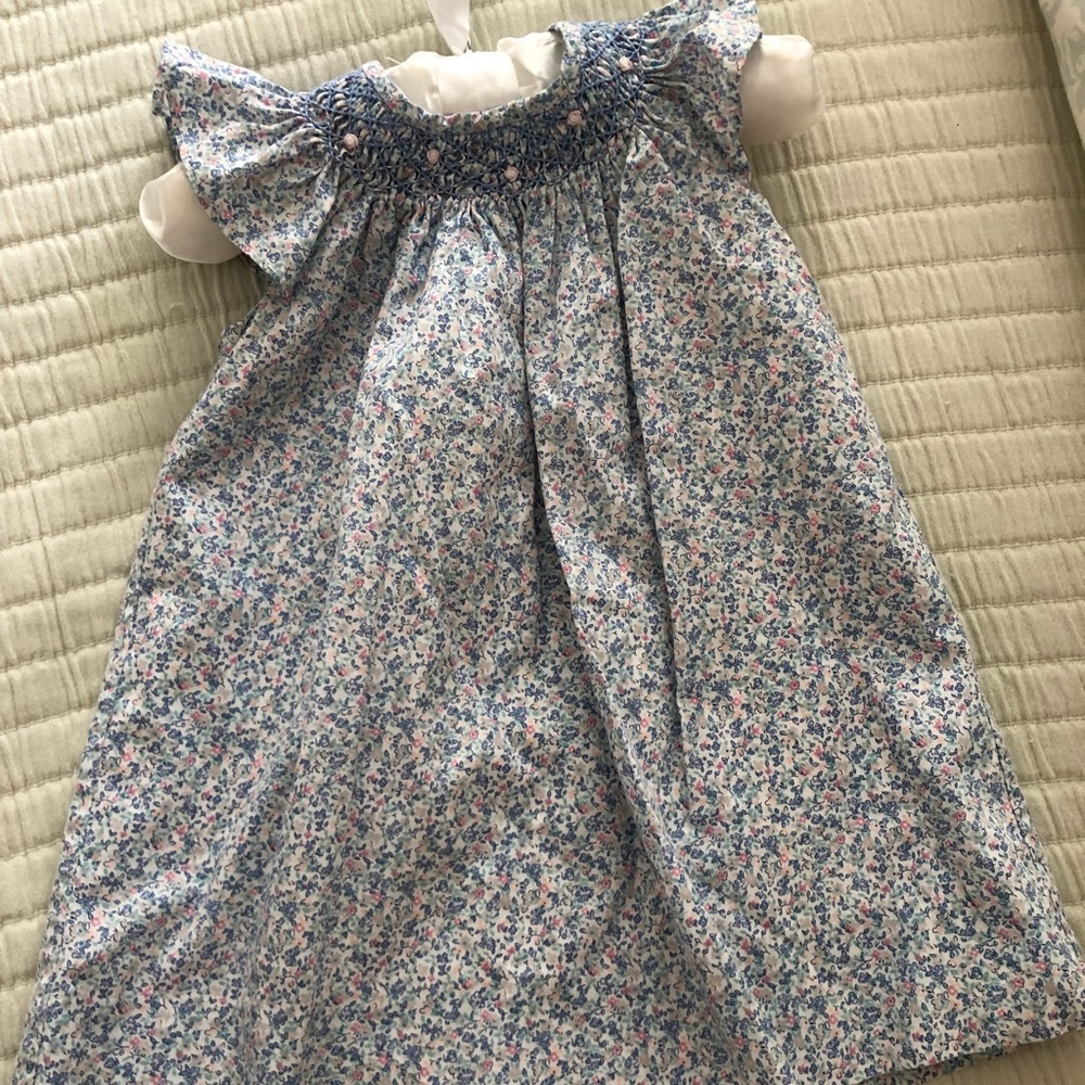 Ralph Lauren floral smocked dress and bloomer, 9m